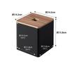 Yamazaki Jitsugyo (Yamazaki) Tissue & Toilet Paper Case That Can Be Removed from the Top Brown Approximately W14.2 X D14.2 X H15.8cm RIN Tissue Case