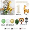 57pcs Jungle Theme Party Animal Foil Balloon Set Kids Gift Baby Shower Decoration Wild One Forest Safari Birthday Party Supplies