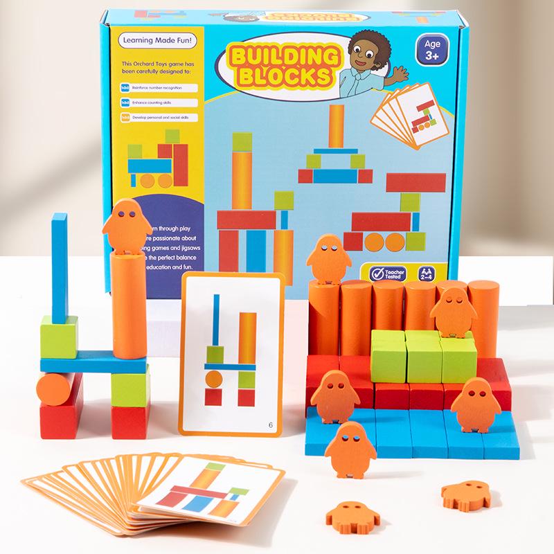 

Wooden Balance Blocks: Interactive Educational Stacking Toy for Children and Parents