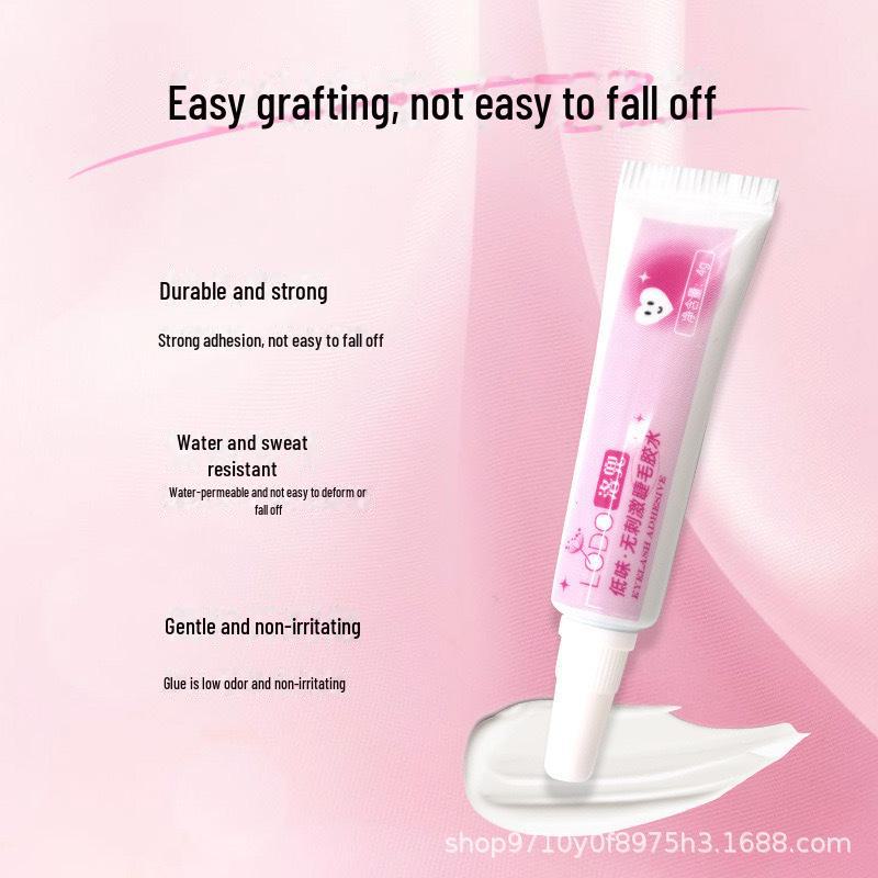 LODO Luodou Waterproof Eyelash Glue & Tweezers Set – Quick-Drying, Long-Lasting, Traceless, Firm Application
