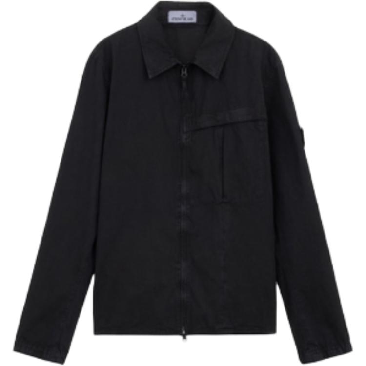 

STONE ISLAND Однотонная куртка с воротником на молнии и длинными рукавами Мужские куртки 8115103WN-V0129 L