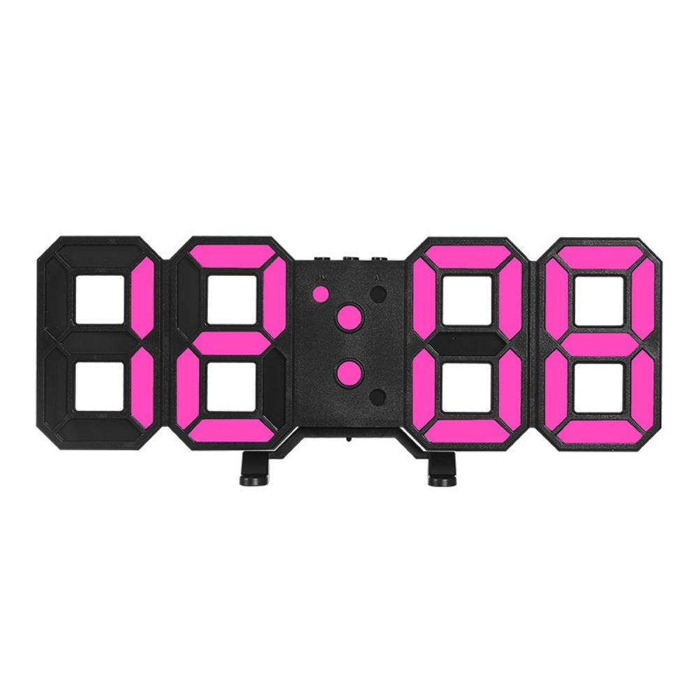 3D LED Digital Clock Simple and Stylish LED 3 Alarms Electronic USB Table Clock Time Temperature Wall Clock for Living Room