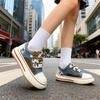 Star Big Head Shoes Women's Spring and Autumn New National Cartoon Platform Couple Denim Mickey Canvas Shoes Women
