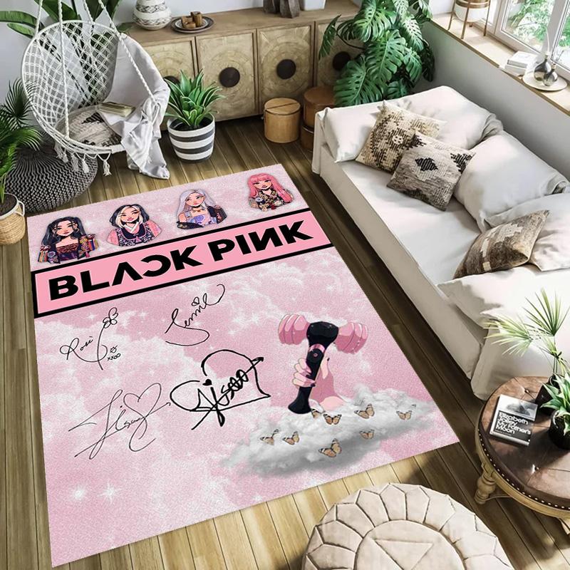 Blackpink Heartbeat Glow Teppichdruck Heimdekoration Schlafsaal Dekoration Zimmer Weihnachtsgeschenke