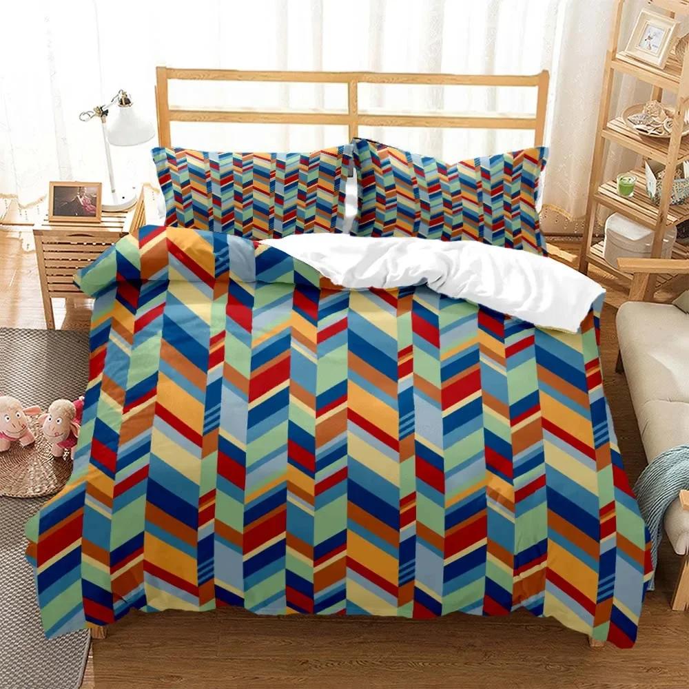 Gitter Chessboard Nordic Style 3D Printed Bedding Queen Bedding Set  D King Size Bedding Set Soft And Comfortable