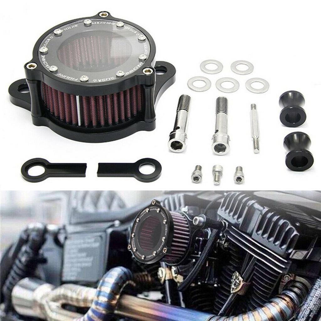 1x Air Cleaner Intake Filter System+Set of Mounting Accessories Re-usable