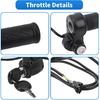 Electric Bike Throttle Grip Full Twist Ebike Throttle with 2 Keys Universal Electric Scooter Throttle Grip Speed Controller Grip for Q20 Electric