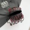 2025 New European & American Halloween Funny Skeleton Chain Crossbody Bag Gothic Style Shoulder Small Round Bag