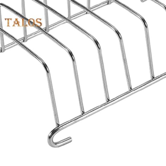 Nerezový stojan na chléb 8-drážkový držák toastů pro vzduchovou fritézu Obdélníkový stojan na toasty do kuchyně Nerezový stojan na chlazení chleba Víceúčelový stojan na toasty