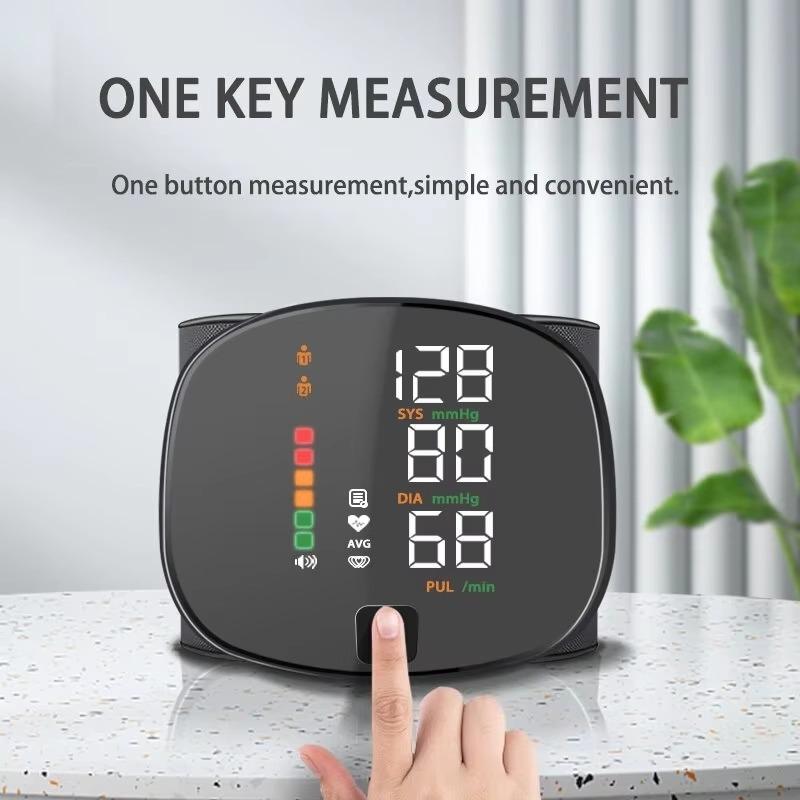 New Smart Touch LED Wrist Blood Pressure Monitor Home Sphygmomanometer Medical English Voice Digitlal Tensiometro Health Tonometer