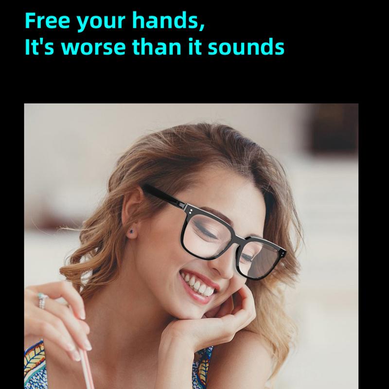 Smarte Audio-Brille Kabellose Bluetooth 5.4 Kopfhörer 3 in 1 Magnetische Clip-On-Brille Anti-Blaulicht Smart Sonnenbrille Wasserdicht Schweißfest Headsets