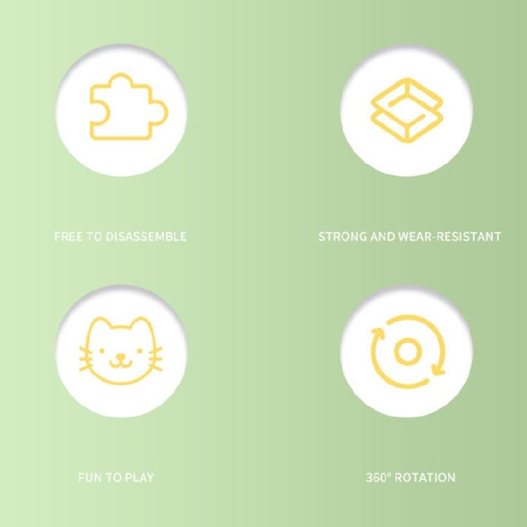 Interactive Cats Toy Slow Feeder with Teasing Track Balls Base Table Tennis