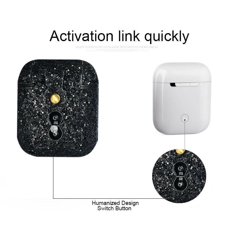 Etui ochronne na słuchawki Bling Bling do Airpods 1 2 Bluetooth Ochraniacz na słuchawki PC Pokrowiec na Airpods