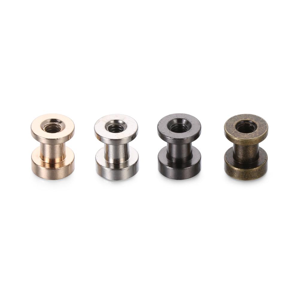 10sets Useful 10mm Solid Screw Nail Rivet Double Flat Head Belt/strap Rivets Luggage Leather Metal Craft High Quality