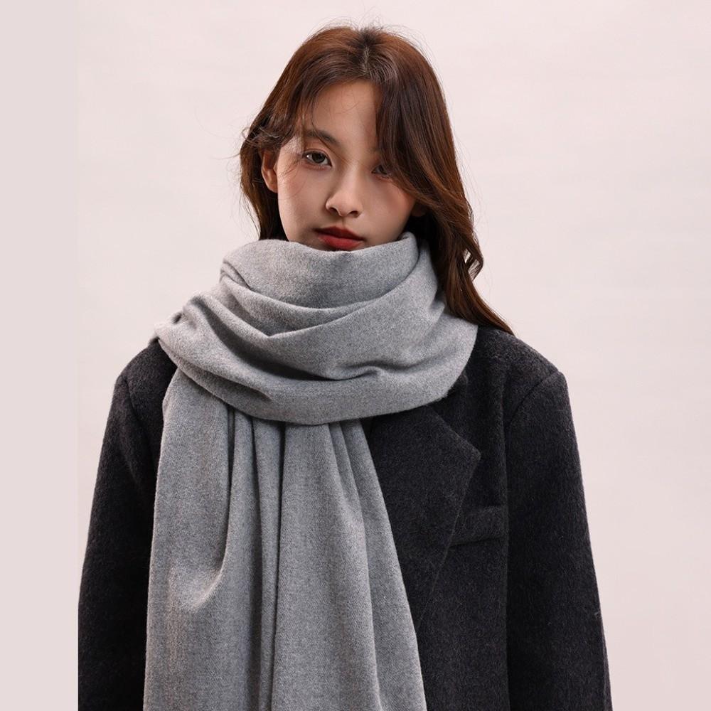 Tassel Imitation Cashmere Scarf Korean Style Women Shawl Simple Winter Neckerchief  Autumn