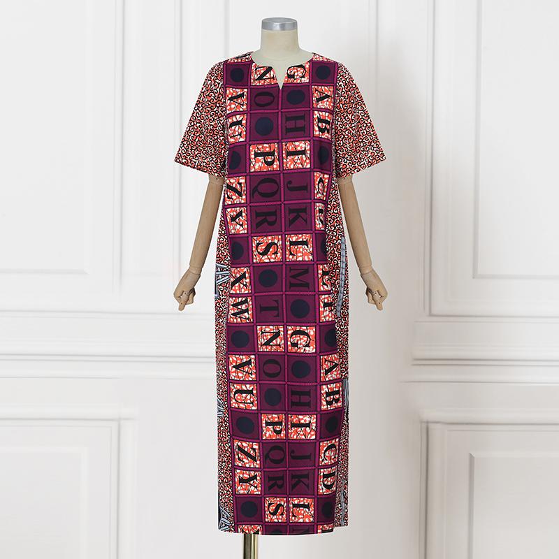 

Женское повседневное платье большого размера с рукавами полулетучая мышь, лоскутным принтом букв 3XL темно-розовый