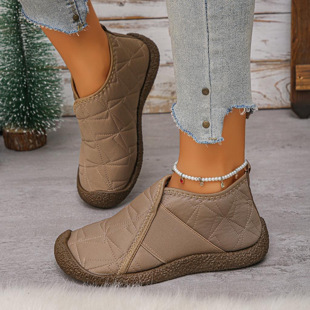 Women's high-top cotton shoes, soft-soled, anti-slip, fleece, thickened, lightweight, one-foot casual and warm cotton boots