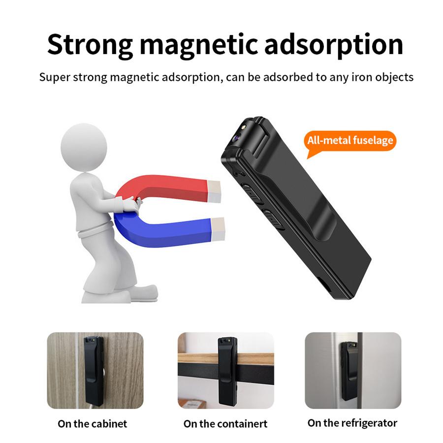 Mini Digital Camera Micro Cam Magnetic Motion Flashlight Loop Recording Camera