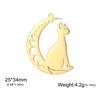 Teamer 3pcs/lot Pet Cat Pendant Gold Color Stainless Steel Kitten Animal Charms for Necklaces Earrings Jewelry Making Wholesale
