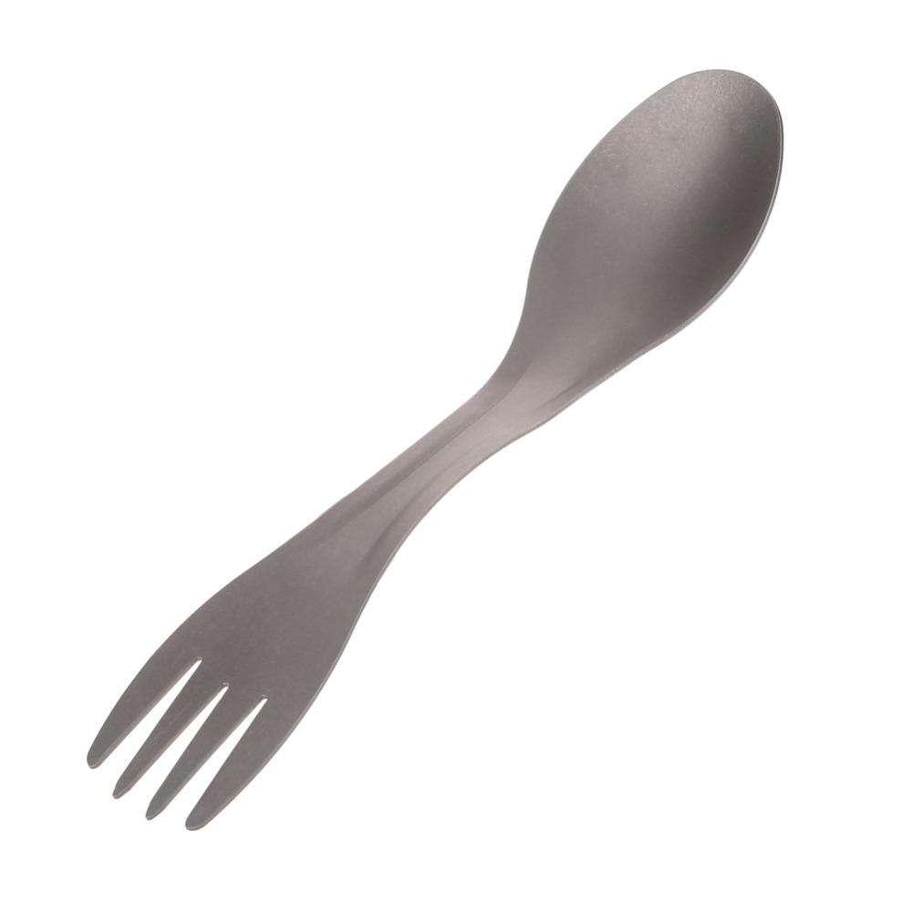 Portable 2 In 1 Spoon Fork Lightweight Camping Spoon Fork Multifunctional Spork  Outdoor Camping