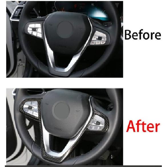 For BMW 7 Series - Carbon Fiber Inner Steering Wheel U-Type Panel Trim