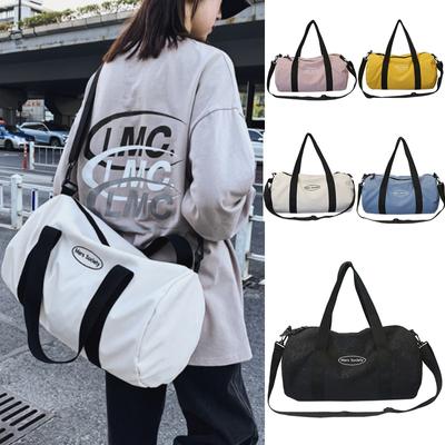 Yoga Fitness Bag Korean Version Large-capacity Cylindrical Shoulder Handbag Outdoor Travel Messenger Bag