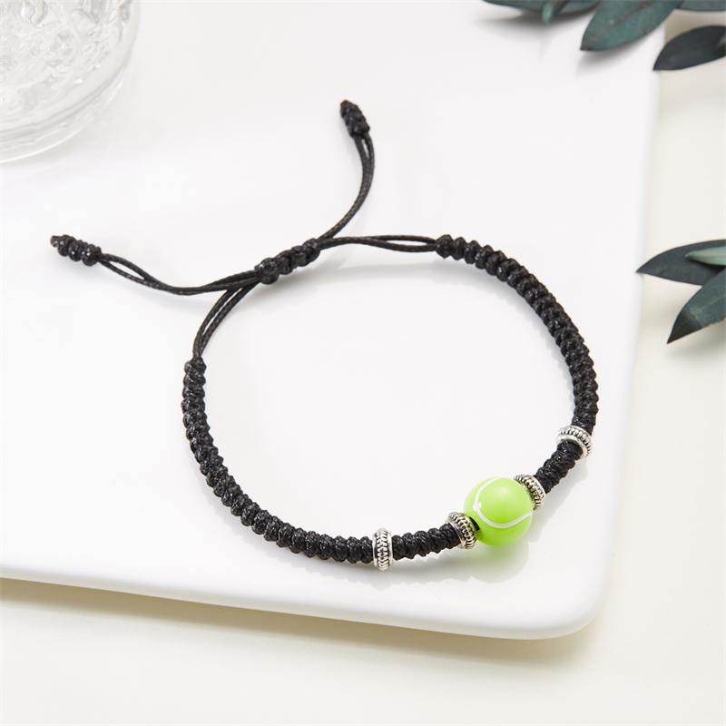 Neuestes Fußball Volleyball Basketball Baseball Armband für Damen Geflochtenes Seil Tennis Rugby Armband Jungen Mädchen Sport Schmuck