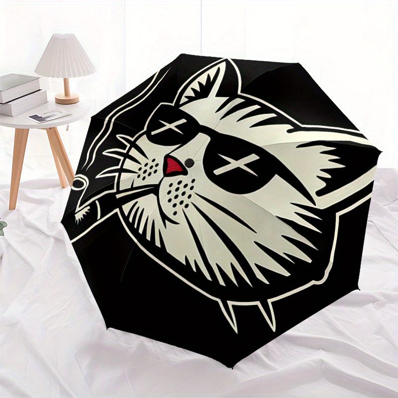 1pc Cat Automatic Open/close Umbrella, 8-Rib sturdy structure, Portable Travel Umbrella, Parties, Everyday Use, Outdoor Accessory, Artistic