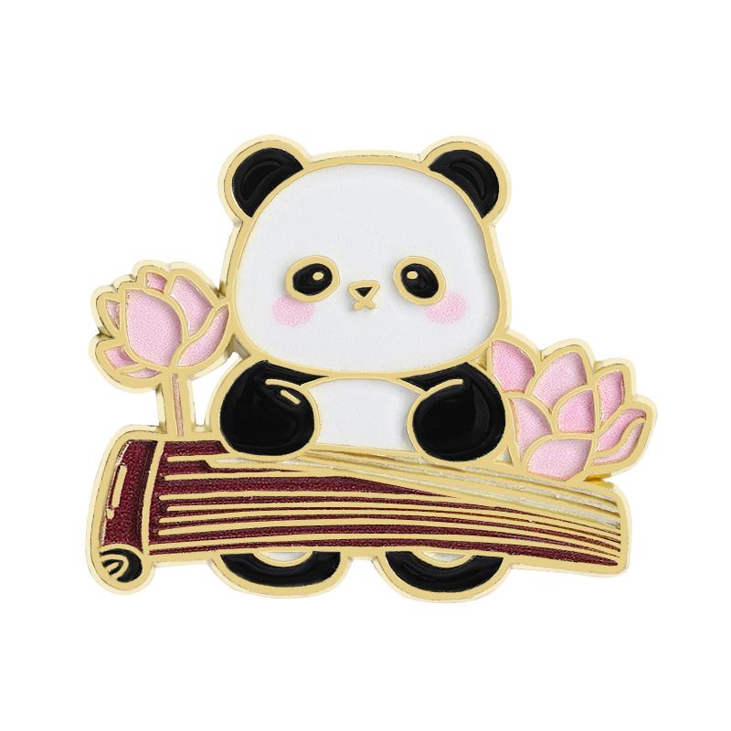 

Kawaii Panda Baby Enamel Pin Cute Panda Eat Bamboo Playing Read Book Cartoon Animal Brooches Lapel Badge Funny Jewelry Gifts