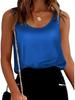 Sleeveless Satin Round Neck Women's Vest - European & American Style