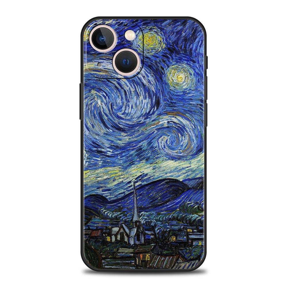 Van Gogh Oil Painting Phone Case For iPhone Apple 14 13 Pro Max 12 11 Mini 7 8 Plus XR XS X SE 2020 Cover Shell Soft Coque Funda