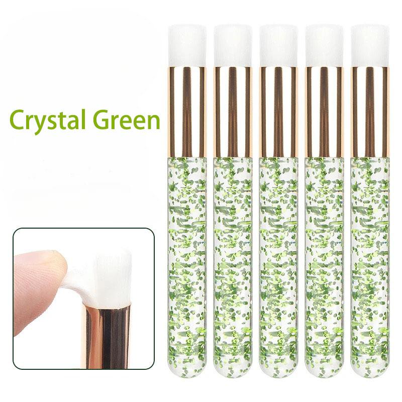 Wholesale 5pcs Crystal Microbrush Eyebrow Lash Makeup Brush Extension Eyelash Cleaning Brush Lash Wash Shampoo Clean Applicator