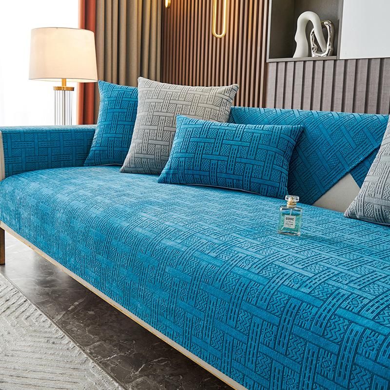 

Подушка для дивана из легкой шенилловой ткани класса люкс, нескользящая, устойчивая к пятнам, чехол для дивана, полностью покрытый полотенцем для дивана Imperial Concubine, ткань с полным покрытием, высокая чувствительность 70*70cm