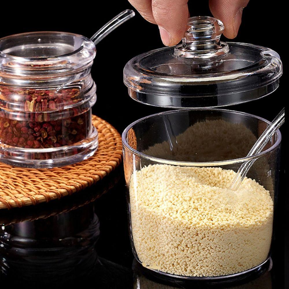1Pcs S/M/L Spices Bottles Acrylic Salt Pepper Shakers New Seasoning Jars