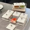 Luxury Snack Tray Candy Snack Tray Home Living Room Coffee Table High-end Dried Fruit Storage Box Home Kitchen Supplies