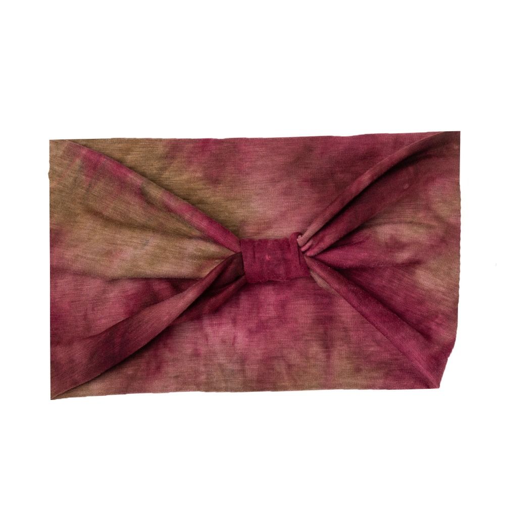 Colorful Tie Dye Headwrap Elastic Wide Headband Bowknot Turbans Cross Headband  Girls Ladies