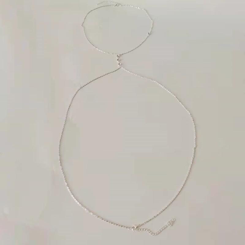 Corrente de Cintura de Verão Corrente de Peito Mulheres Sexy Fotografia de Rua Strass Europeu e Americano Estilo Praia Colar Corrente de Corpo