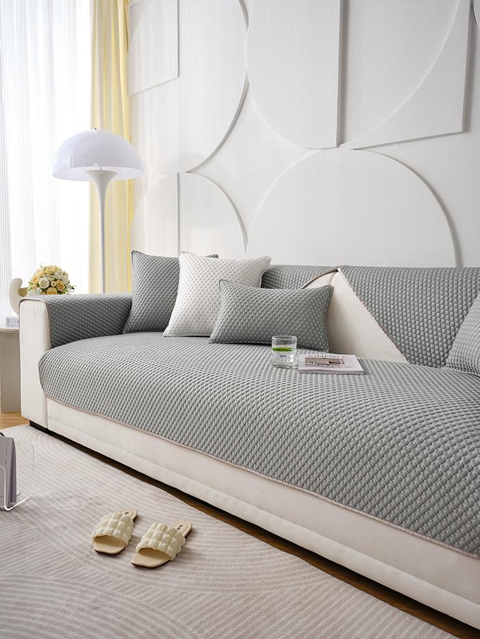 Mat, Blanket, Cover For Sofa Sofa 90X240 Cm, Gray, Heart Pattern