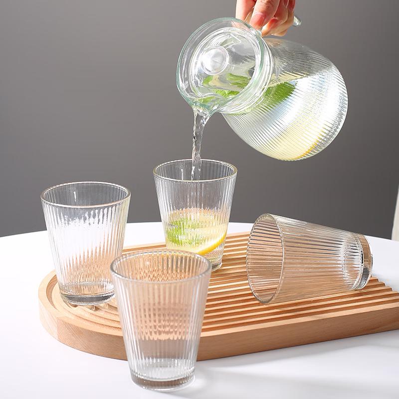 Haofeng Glass Water Carafe & Tea Cup Set 5-piece set