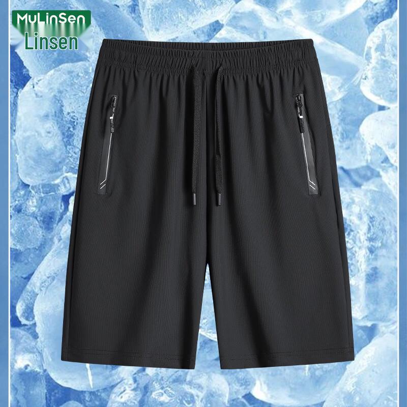 

MULINSEN Men s Ice Silk Quick-Dry Casual Sport Shorts 4XL