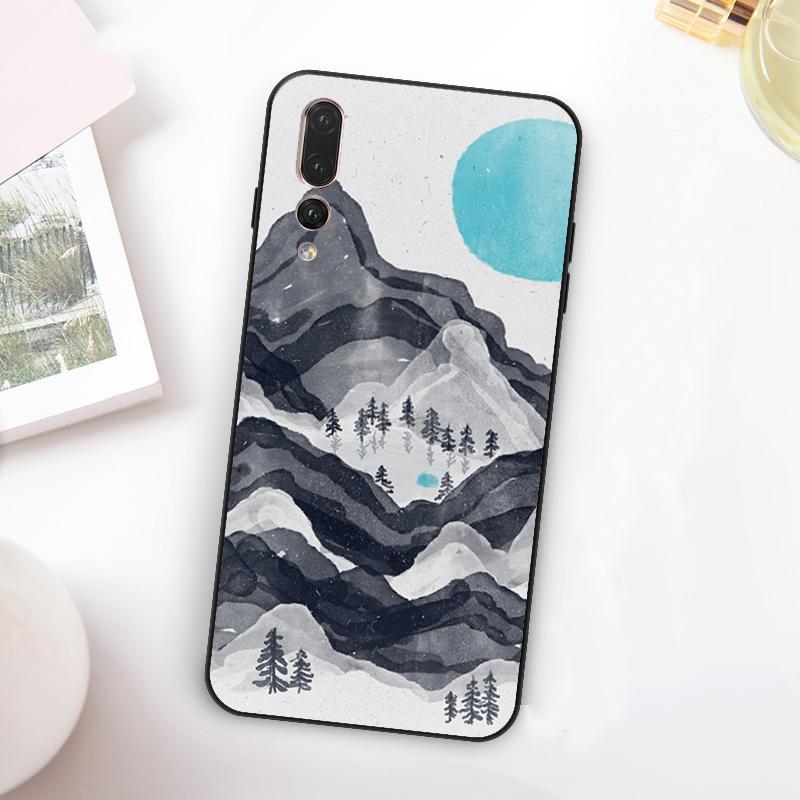 Wild MountainsMoon Lake For Huawei Nova Y73 Y72 Y90 Y70 Y60 Y91 Y61 12s 12i 11i 8i 9 10 SE P60 P30 Pro P40 Lite Case