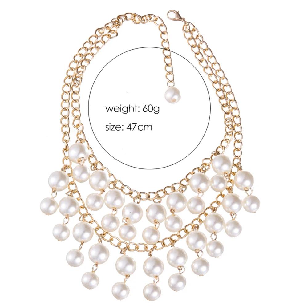 ZRM Jewelry 2 Broke Girls Caroline Pearl Beads Golden Necklace Pendant Cosplay