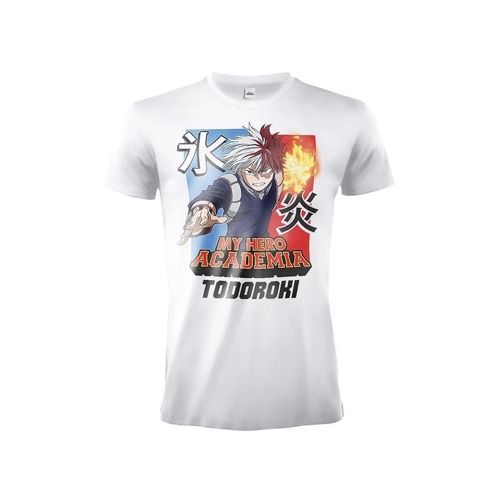 My Hero Academia Todoroki Original Official White TShirt Adult Boy S