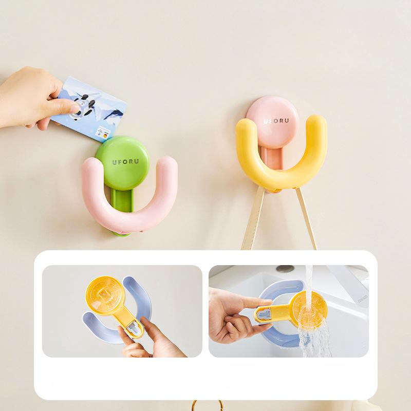 Saugnapfhaken, Multifunktional, Kein Bohren erforderlich, Starker Haken, Hinter Badezimmertüren, Tragfähigkeit 5kg, Wandmontierter Klebehaken