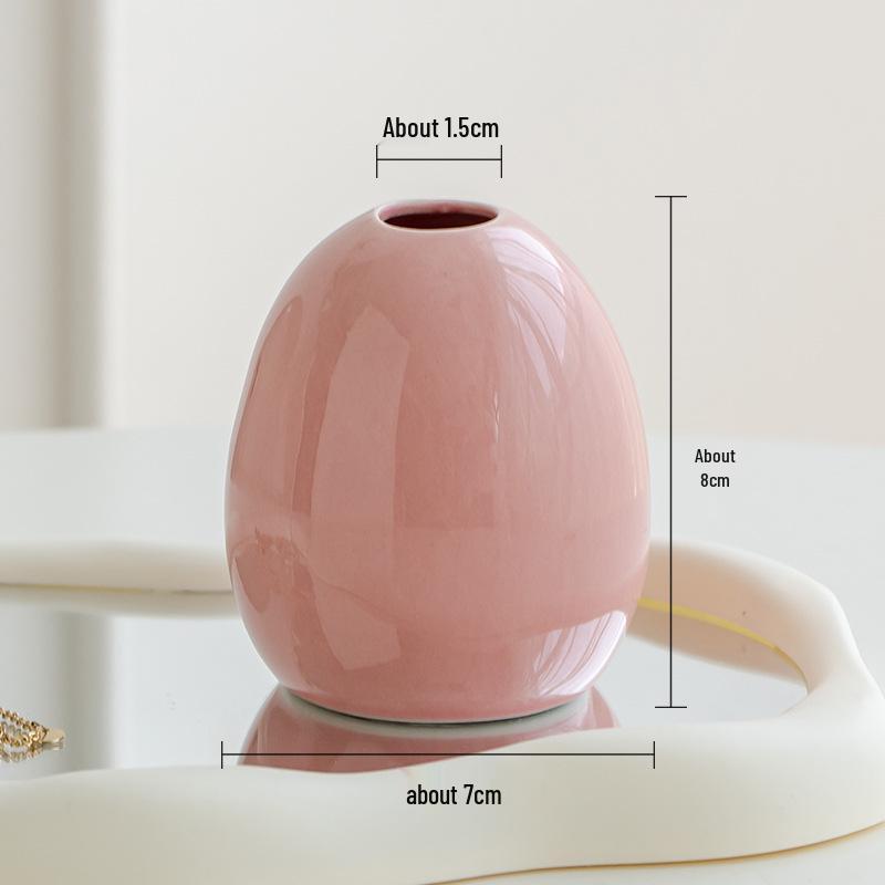 Small Daisy Artificial Flower in Cream Ceramic Vase - Ins Style Tulip for Living Room or Bedroom Decoration.