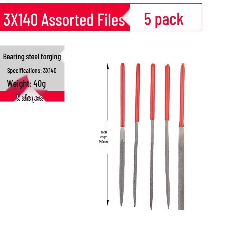 10-Piece Mini Triangular File Set for Woodworking & Metal Grinding Tools