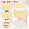 50Set Mini Heart Clasp Envelopes with Blank Note Cards for Gift Wedding Invitation Graduation Holiday Thanksgiving Day Christmas