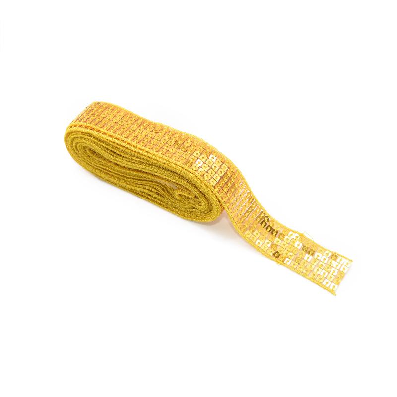 10 Yards/lot 5 Rows Square Sequin Beading Ribbon 25mm Sequin Lace Trims for Sewing Craft Garments Headdress Wedding Decoration