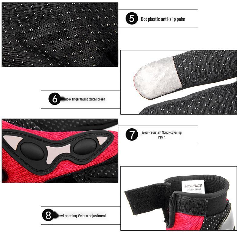 Thin Breathable Motorcycle Riding Gloves - Four Seasons, Anti-Fall, Off-Road Racing