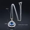 Turkish Evil Eye Necklace Stainless Steel Silver Color Blue Lucky Eyes Water Drop Necklaces Jewelry Collier Femme N8366S01